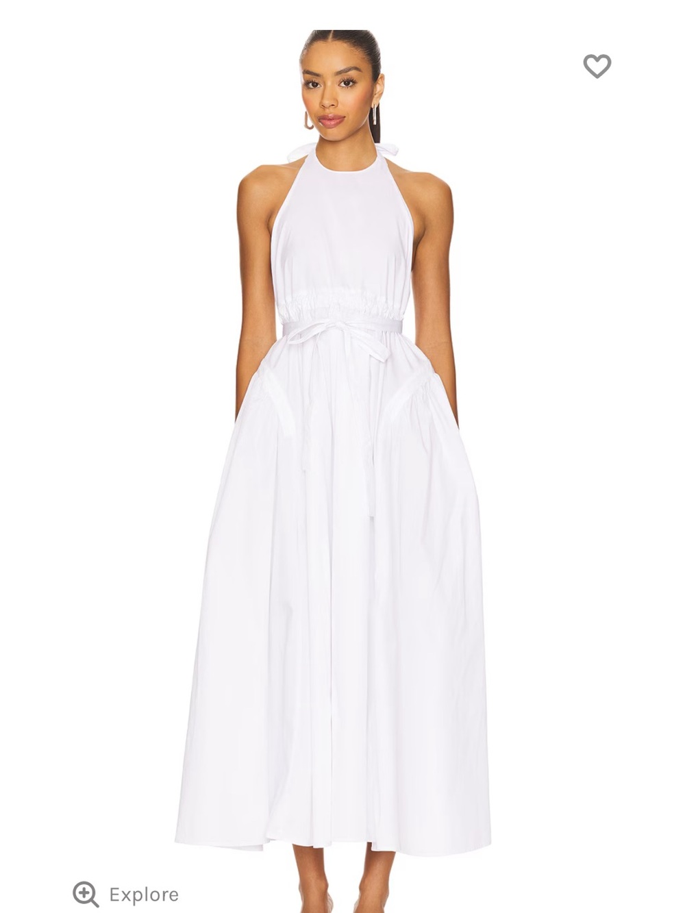 NWT Lovers and Friends Idun Halter Neck Midi Dress White Size Small